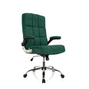 Siège de direction pour bureau à domicile RELAX WD 100 en velours côtelé vert foncé avec base brillante de MyBuero