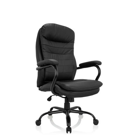 Siège pivotant RELAX XXL B en similicuir noir avec rembourrage capitonné de hjh OFFICE