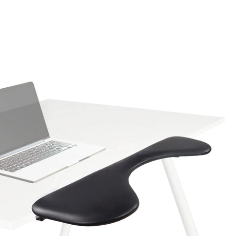 Accoudoir noir RELEX RT2 sur un bureau blanc de hjh OFFICE