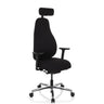 Siège de bureau haut de gamme RESISTIO avec revêtement noir, appui-tête et accoudoirs de hjh OFFICE