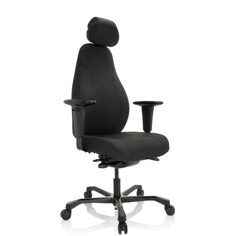 Siège de direction de qualité professionnelle RESISTIO XXL noir avec appui-tête et accoudoirs de hjh OFFICE