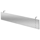 Écran d'intimité argenté RSI 12 S avec structure perforée et deux crochets de fixation de hjh OFFICE PRO