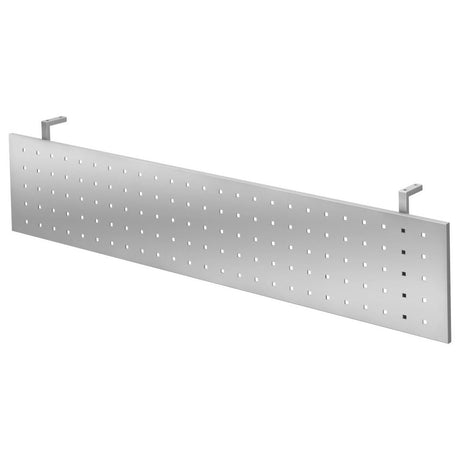Écran de protection argenté RSI 12 S avec grille perforée et supports de fixation de hjh OFFICE PRO