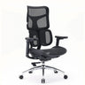 Siège de bureau de qualité professionnelle S100-M301 avec revêtement en maille noire et pied en aluminium poli de Sihoo