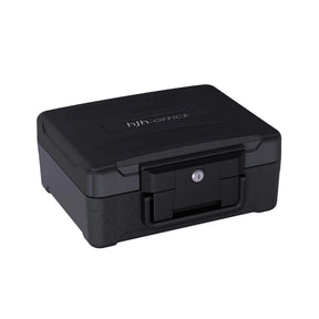Coffre-fort noir Safe Compact Slim avec boîtier robuste et une serrure de hjh OFFICE