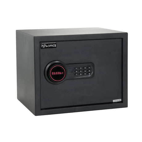 Coffre-fort noir SAFE COMPACT avec clavier numérique et affichage LED rouge de hjh OFFICE