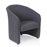 Fauteuil rembourré SAN JUAN gris foncé avec dossier et accoudoirs arrondis de hjh OFFICE