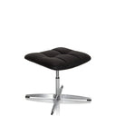 Tabouret rembourré SARANTO noir en similicuir avec pied métallique à quatre branches de hjh OFFICE