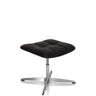 Tabouret rembourré SARANTO noir en similicuir avec pied métallique à quatre branches de hjh OFFICE