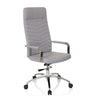 Siège de bureau à domicile SARANTO PLUS en gris clair avec dossier matelassé et pied en aluminium de hjh OFFICE