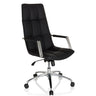 Siège de direction pour bureau à domicile SARANTO PRO en cuir noir avec surpiqûres et piètement en aluminium de hjh OFFICE