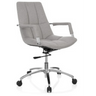 Siège de bureau à domicile SARANTO avec revêtement en tissu gris clair et pied chromé de hjh OFFICE