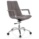 Siège de bureau à domicile SARANTO avec revêtement en tissu gris et pied en étoile argenté de hjh OFFICE