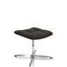 Tabouret rembourré noir SARANTO avec revêtement en tissu et pied métallique en étoile à quatre branches de hjh OFFICE