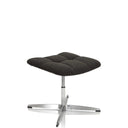 Tabouret rembourré noir SARANTO avec revêtement en tissu et pied métallique en étoile à quatre branches de hjh OFFICE