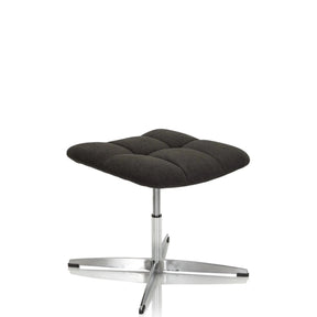 Tabouret rembourré noir SARANTO avec revêtement en tissu et pied métallique en étoile à quatre branches de hjh OFFICE
