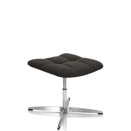 Tabouret rembourré noir SARANTO avec revêtement en tissu et pied métallique en étoile à quatre branches de hjh OFFICE