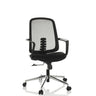 Siège de bureau à domicile SEDIOLO B noir avec dossier en maille et piètement brillant de hjh OFFICE