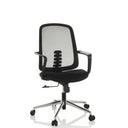 Siège de bureau à domicile SEDIOLO B noir avec dossier en maille et piètement brillant de hjh OFFICE