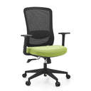 Siège de bureau à domicile Sedito avec dossier en maille noire et assise vert lime de hjh OFFICE
