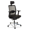 Siège de direction de luxe SENATOR PRO en noir avec dossier en maille et appui-tête de hjh OFFICE