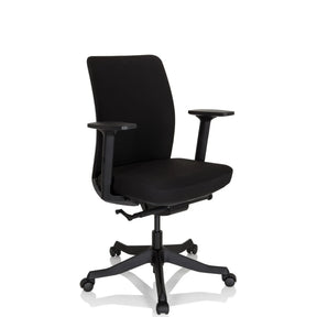 Siège de bureau de qualité professionnelle SENATOR noir avec accoudoirs et cinq roulettes de hjh OFFICE