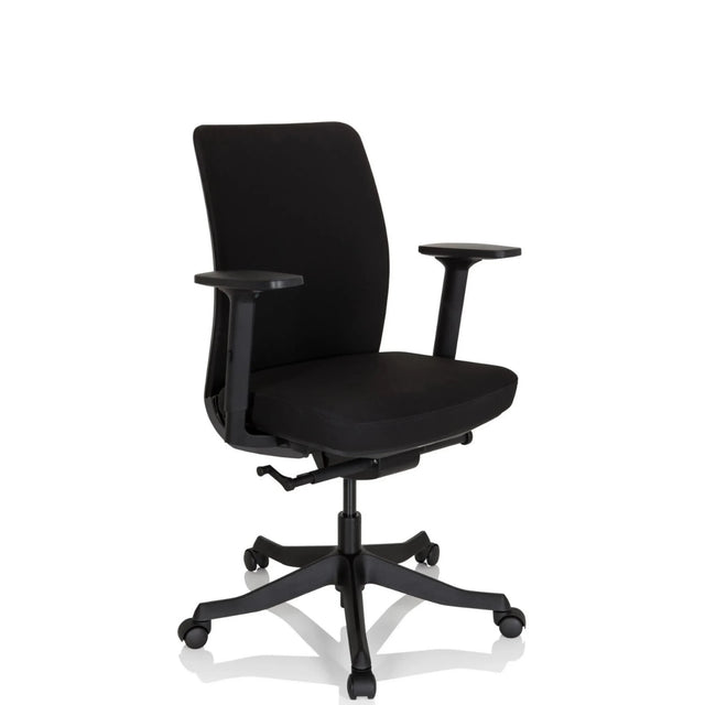 Siège de bureau de qualité professionnelle SENATOR noir avec accoudoirs et cinq roulettes de hjh OFFICE