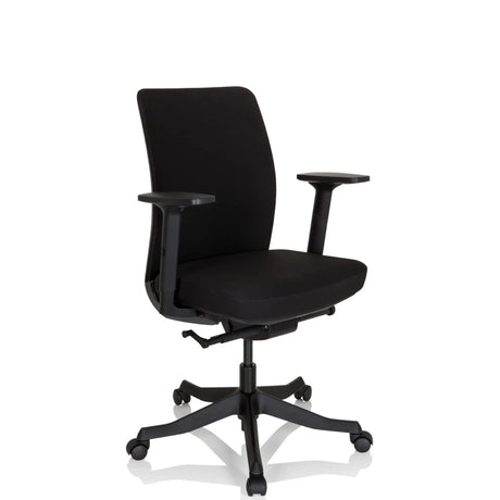 Siège de bureau de qualité professionnelle SENATOR noir avec accoudoirs et cinq roulettes de hjh OFFICE