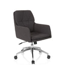 Siège de bureau à domicile SHAKE 350 avec revêtement en tissu gris foncé et pied en étoile brillant de hjh OFFICE