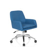 Siège de bureau à domicile SHAKE 400 avec revêtement en tissu bleu et pied en étoile argenté de hjh OFFICE