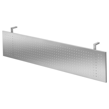 Écran d'intimité argenté SI S avec motif perforé et deux supports de hjh OFFICE PRO