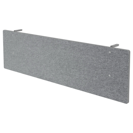 Écran acoustique pour espace genoux SIA gris chiné en matériau feutre avec supports de fixation de hjh OFFICE PRO
