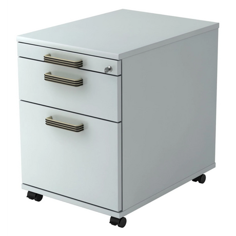 Caisson bureau sur roulettes SIGNA AC20 gris en plastique avec poignées rainurées de hjh OFFICE PRO