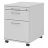 Caisson bureau sur roulettes SIGNA AC20 en métal gris avec trois tiroirs et poignées en arc de hjh OFFICE PRO