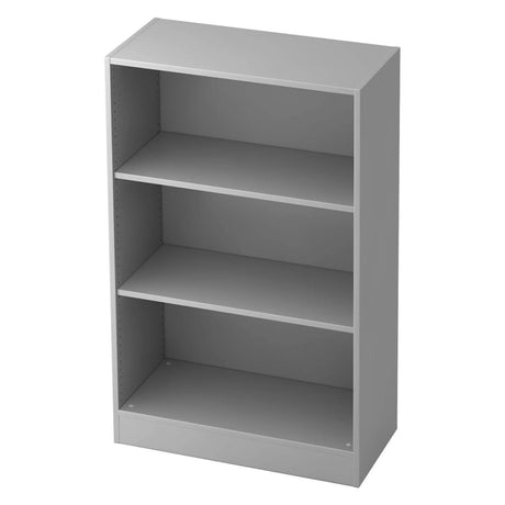 Étagère grise SIGNA B 6500 avec trois tablettes et face ouverte de hjh OFFICE PRO