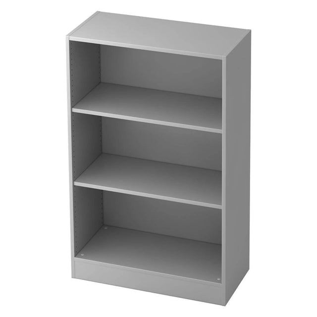 Étagère grise SIGNA B 6500 avec trois tablettes et face ouverte de hjh OFFICE PRO