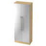 Armoire à deux portes SIGNA G 7100 en érable et argent avec deux longues poignées chromées de hjh OFFICE PRO