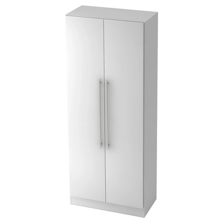 Armoire blanche SIGNA G 7100 en plastique avec deux portes et poignées tubulaires de hjh OFFICE PRO
