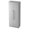 Armoire de bureau grise SIGNA G 7100 avec deux portes et poignées chromées de hjh OFFICE PRO