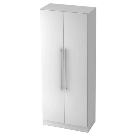Armoire de bureau blanche SIGNA G 7200 en plastique avec deux portes et poignées tubulaires de hjh OFFICE PRO