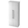 Armoire de bureau blanche SIGNA G 7200 avec deux portes et poignées chromées de hjh OFFICE PRO