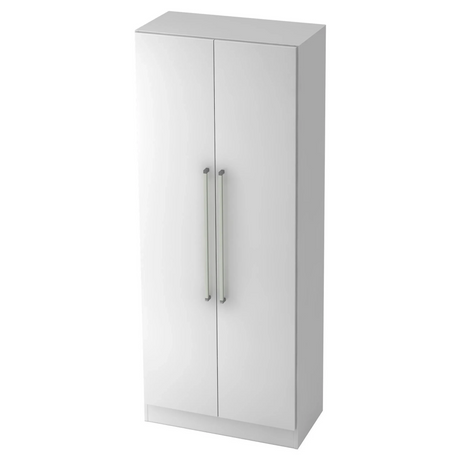 Armoire de bureau blanche SIGNA G 7200 avec deux portes et poignées chromées de hjh OFFICE PRO