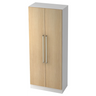 Armoire SIGNA G 7200 en blanc et chêne avec deux poignées chromées de hjh OFFICE PRO