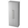 Armoire de bureau grise SIGNA G 7200 en métal avec deux portes et poignées chromées de hjh OFFICE PRO