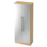 Armoire SIGNA G 7200 en érable et argent avec deux poignées métalliques argentées de hjh OFFICE PRO