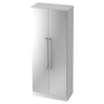 Armoire de bureau blanche SIGNA G 7200 avec poignées en métal chromé argenté de hjh OFFICE PRO
