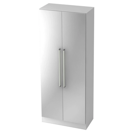 Armoire de bureau blanche SIGNA G 7200 avec poignées en métal chromé argenté de hjh OFFICE PRO