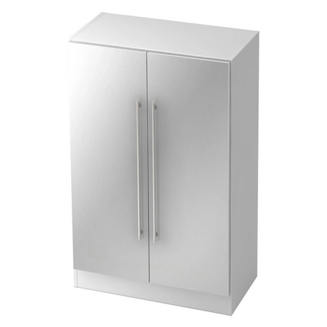 Armoire de bureau blanche SIGNA G 7550 avec deux portes et poignées tubulaires argentées de hjh OFFICE PRO