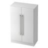 Armoire blanche SIGNA G 7550 à deux portes avec poignées en chrome argenté de hjh OFFICE PRO