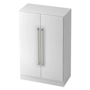 Armoire blanche SIGNA G 7550 à deux portes avec poignées en chrome argenté de hjh OFFICE PRO